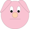 Sad Cartoon Piggy Clip Art